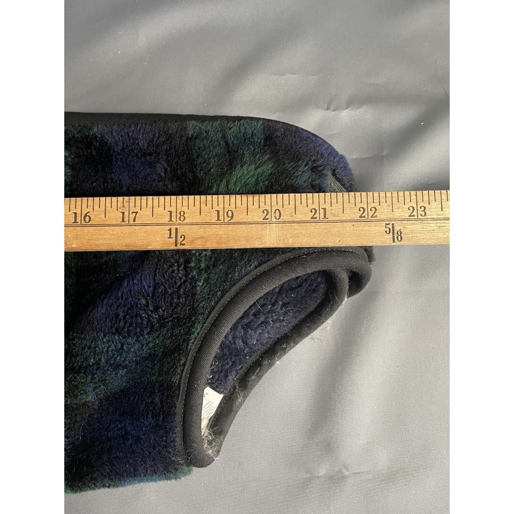 Foggy Mountain Dog Coat Fleece Size 10 Green Blue‎ Plaid Warmer Accessory - Picture 10 of 12